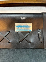 Leather Wall Hanging, Hand Painted with Metal Hardware, Sku: 032523