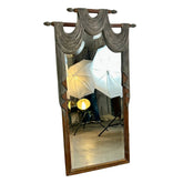 Harrison Gil Carved Wood Mirror with Swag, Jabot Detail