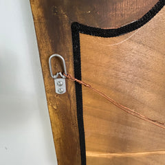 Harrison Gil Carved Wood Mirror with Swag, Jabot Detail