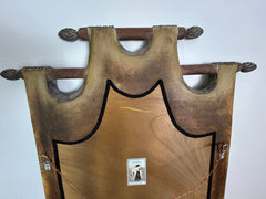 Harrison Gil Carved Wood Mirror with Swag, Jabot Detail