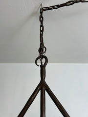 International Ironware Chandelier, Oblong with 14 Lights, Hand Forged