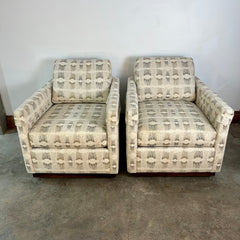 Bassett Myles Swivel Chairs, Pair
