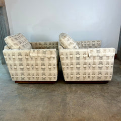 Bassett Myles Swivel Chairs, Pair