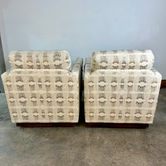 Bassett Myles Swivel Chairs, Pair