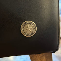 American Leather Brand Arm Chair, Top Grain Leather, Black