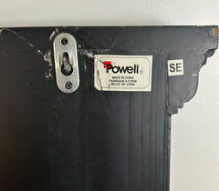 Powell Mirror, Black with Intricate Design, Vertical, Rectangle