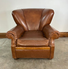 Mitchell Gold Slifer Wingback Leather Chair
