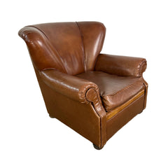 Mitchell Gold Slifer Wingback Leather Chair