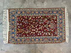 Shahab Pour Rug, Tree of Life Pattern, Wool Silk Blend, Hand Knotted