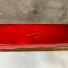 Pair of Pigreco Wood Chairs, Stendig, Italian, Red, Vintage, sku: 032564