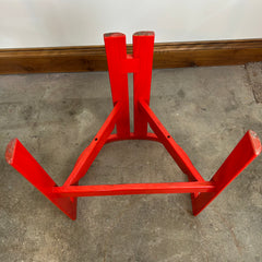 Pair of Pigreco Wood Chairs, Stendig, Italian, Red, Vintage, sku: 032564