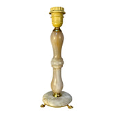 Vintage Alabaster Table Lamp, Claw Feet, Petite