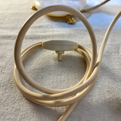 Vintage Alabaster Table Lamp, Claw Feet, Petite