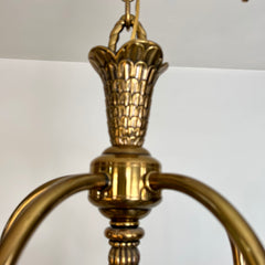 Kichler Brass Chandelier with Five Opaque Globes, Ornate, sku: 032584