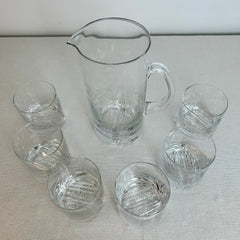 Round Silver Plated Tray with Glass Center