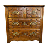 English Four Drawer Wooden Chest, Brass Pulls