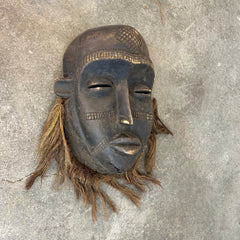 African Ivory Coast Wood Mask with Beard