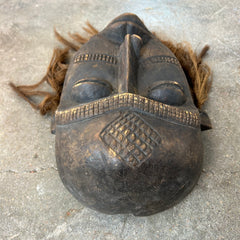 African Ivory Coast Wood Mask with Beard