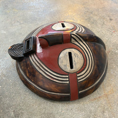 African Round Face Closed Eye Mask
