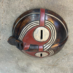 African Round Face Closed Eye Mask