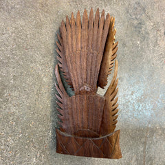 Wood Carving of Garuda with Vishnu, Hindu