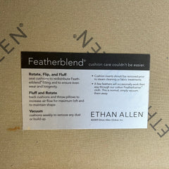 Ethan Allen Leather Sofa with Rolled Arms with Nailhead Trim