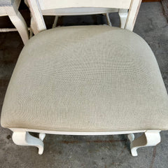 Thomasville Dining Chairs with Spindle Back, Upholstered Seats, Set of Five