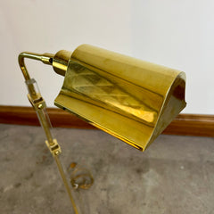 Adjustable Floor Lamp, Brass & Lucite, Pharmacy Style