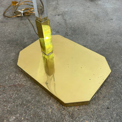 Adjustable Floor Lamp, Brass & Lucite, Pharmacy Style