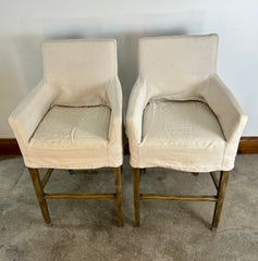 Set of 2 Pearson Barstools with Slip Covers