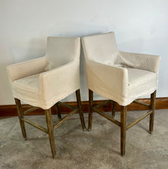 Set of 2 Pearson Barstools with Slip Covers