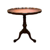 Pie Crust Pedestal Three Leg Table, Cherry, sku: 032488