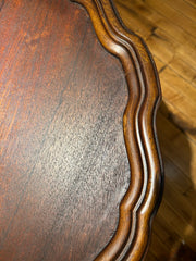 Pie Crust Pedestal Three Leg Table, Cherry, sku: 032488