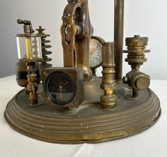 Brass Table Lamp, Industrial Style, Vintage