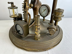 Brass Table Lamp, Industrial Style, Vintage