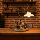 Brass Table Lamp, Industrial Style, Vintage, sku: 032615