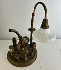Brass Table Lamp, Industrial Style, Vintage