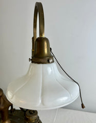 Brass Table Lamp, Industrial Style, Vintage