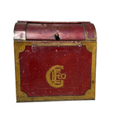 Flour Safe, Flour Storage Box, Metal with Roll Top