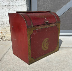 Flour Safe, Flour Storage Box, Metal with Roll Top