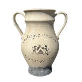 Decorative Jug, "Bourgogne", Large, Cream and Gray Color