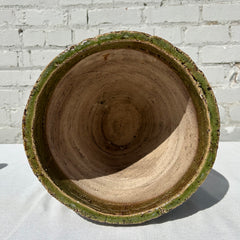 Lidded Urn, Pottery, Olive Green