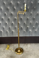 Visual Comfort Floor Lamp, Brass, Triple Swing Arm