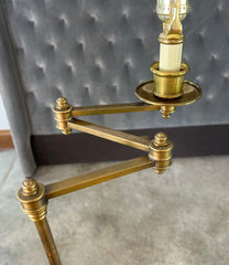 Visual Comfort Floor Lamp, Brass, Triple Swing Arm