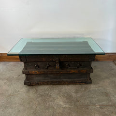 Antique Wood & Iron Trunk, sku: 032659