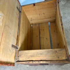 Vintage Wood Trunk, Chest with Faux Front Drawers Lift Top Storage