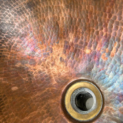 Hand Hammered Oval Copper Sink, Drop in or Undermount