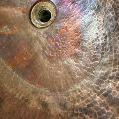 Hand Hammered Oval Copper Sink, Drop in or Undermount