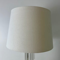 Robert Abbey Glass Rod Table Lamp, Silver Base, Linen Shade