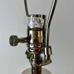 Robert Abbey Glass Rod Table Lamp, Silver Base, Linen Shade